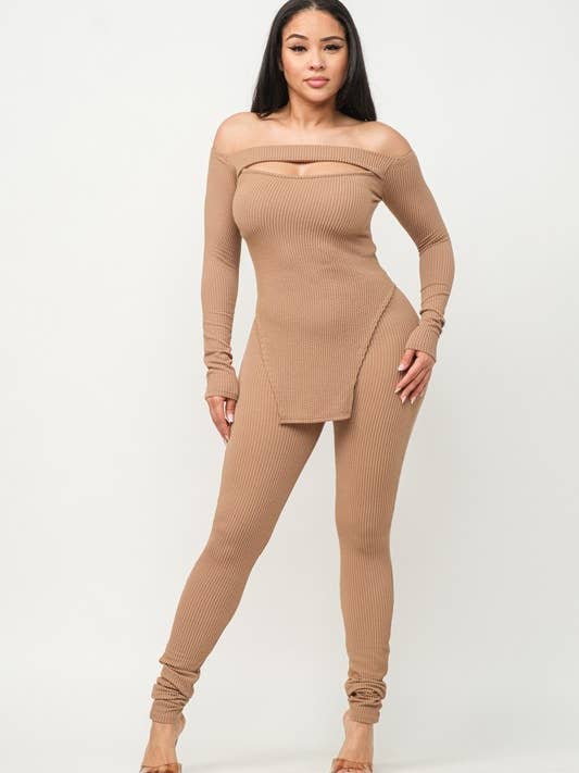 Keyhole Detail Top W Pants Set for wholesale by Belita Collection