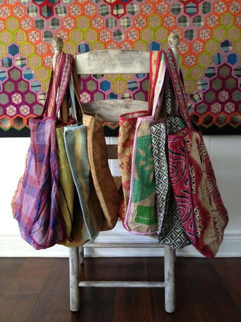 bhavnas boutique - Wholesale Tote Bag - Women's - Vintage Fashion Bag Kantha Bag Vintage kantha Tote Women Bag1