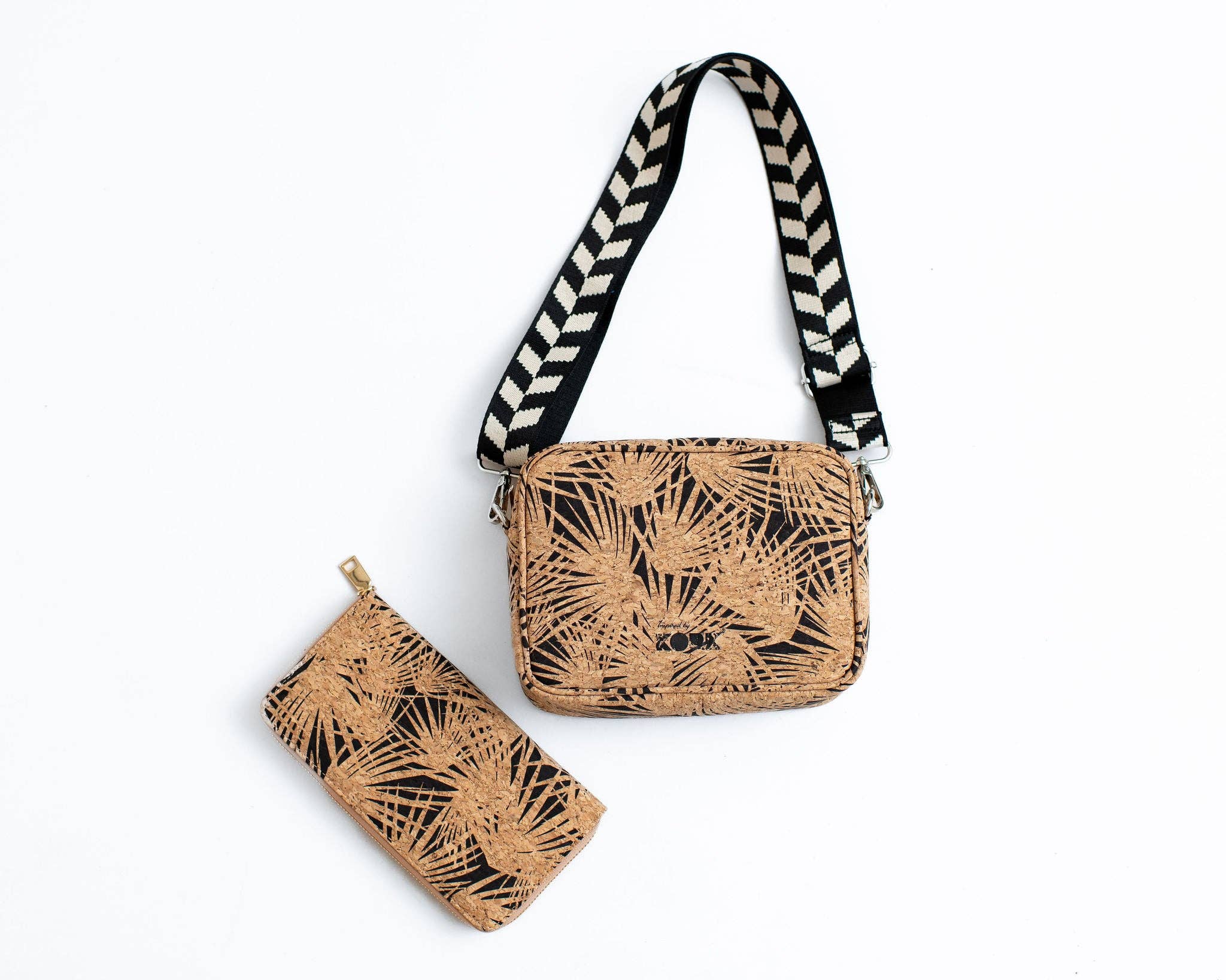 KORK & Inspired by KORK - Wholesale Crossbody Bag - Women's - Anastasia Cork Small Crossbody- Palm SPECIAL EDITION!2