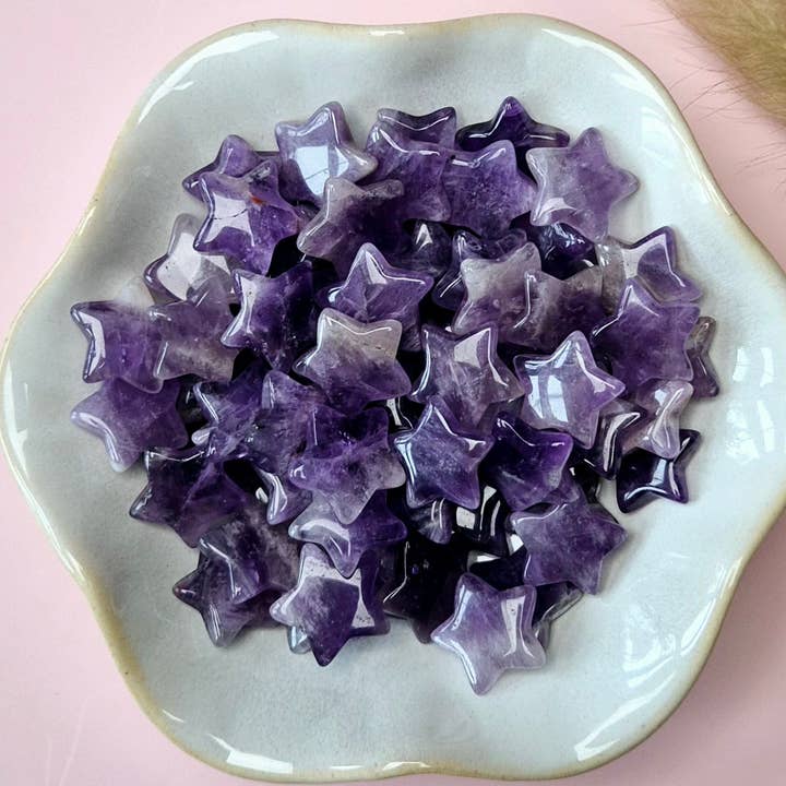 Amethist Mini Ster (1.5 cm) voor wholesale door Moonlight Gemstones