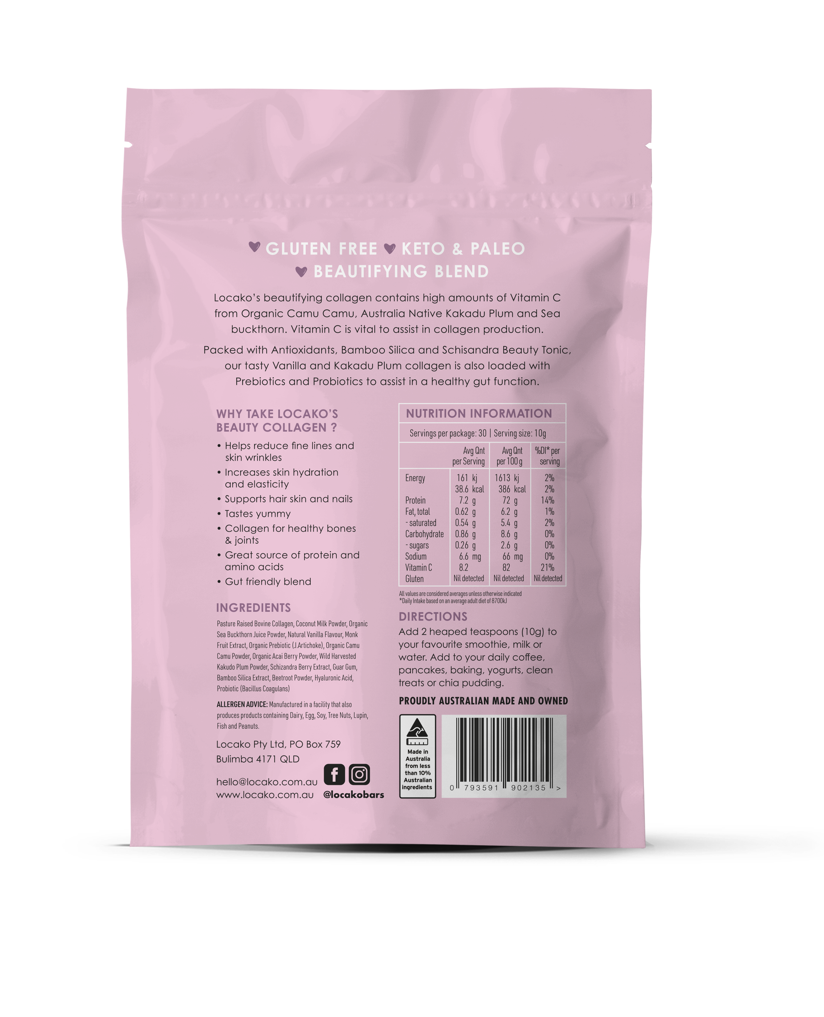 Locako - Vente Poudres protéinées/superaliments - Collagène Locako Beauty2