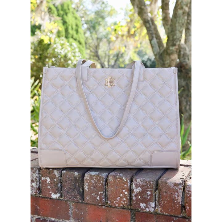 Caroline Hill - Wholesale Tote Bag - Women's - Shane Tote NUDE QUILTED DQ