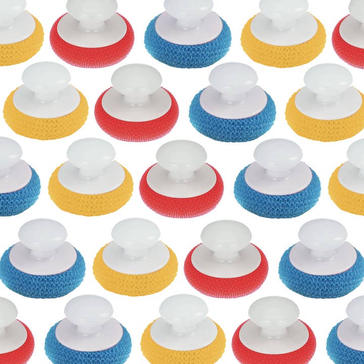 Rete in plastica per pulire con manopola salva-mano, non graffia per la vendita all'ingrosso da parte di LOLA