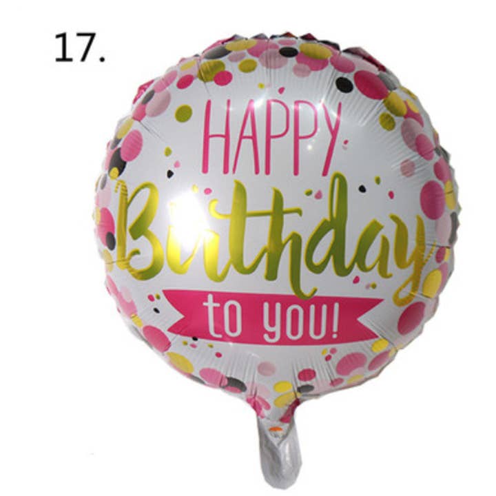 My Wholesale Warehouse - Wholesale Balloon - Generise Large 18" Inch Helium & Self Inflating Happy Birthday Foil Party Balloons with String and Straw6