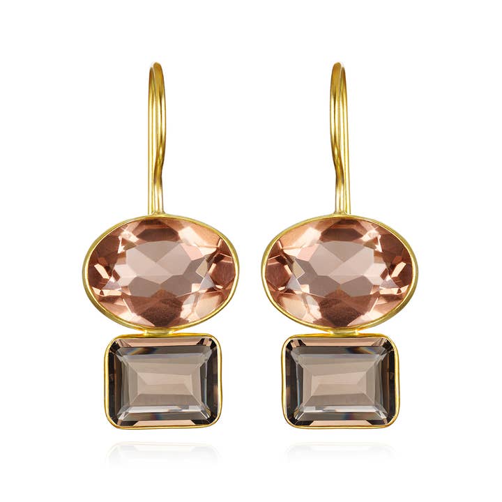Double Valencia-Champagne & Smoky for wholesale by Amelia Rose Jewelry