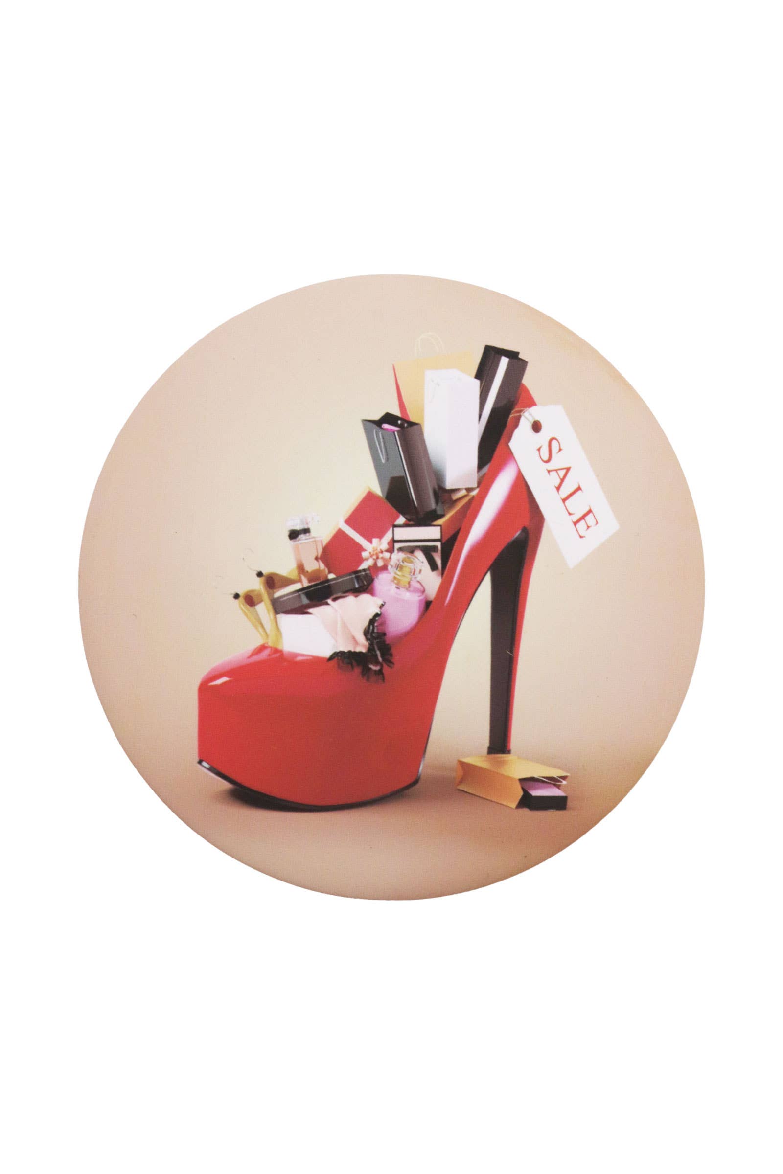 ASSORTED Beauty Salon Heels Circular Compact Mirror for wholesale on Faire5