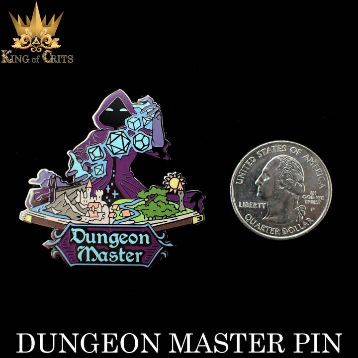 DNDDICE.COM - Wholesale Lapel Pin/Button - Dungeon Master (Enamel Pin)
