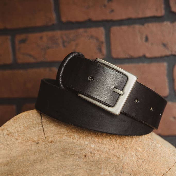 Black Bridle Belt for wholesale by Hooks Crafted Leather Co.