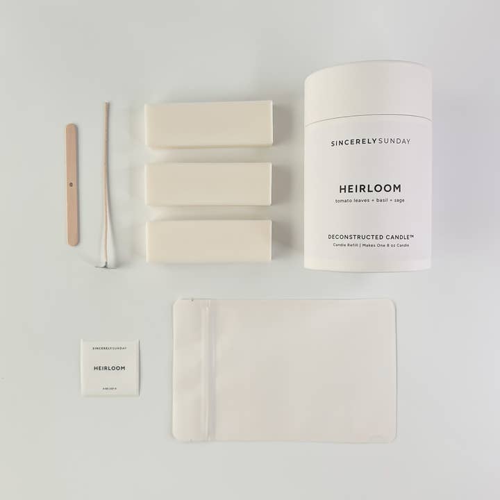 Sincerely Sunday - Wholesale Jar/Filled Candle - Heirloom Deconstructed Candle Refill | Loewe4
