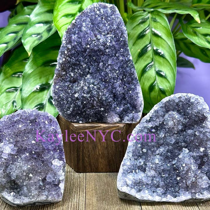 2-4 stuks natuurlijke zwarte amethist Cut Base 4,8-5 lbs voor wholesale door KayleeNYC