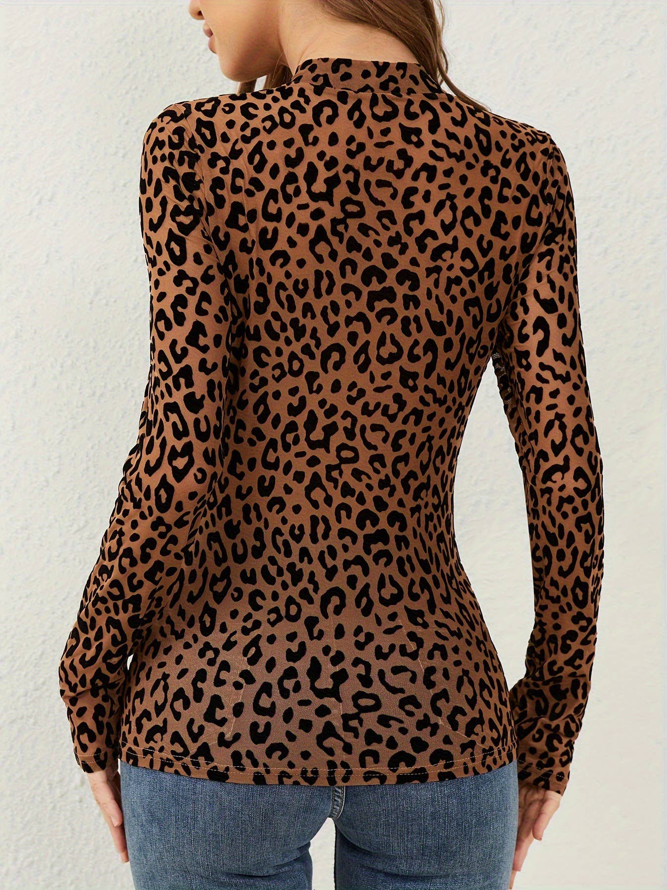 Hope & Sunshine - Wholesale Knit Top - Women's - Sheer Mesh Mock Neck Top6