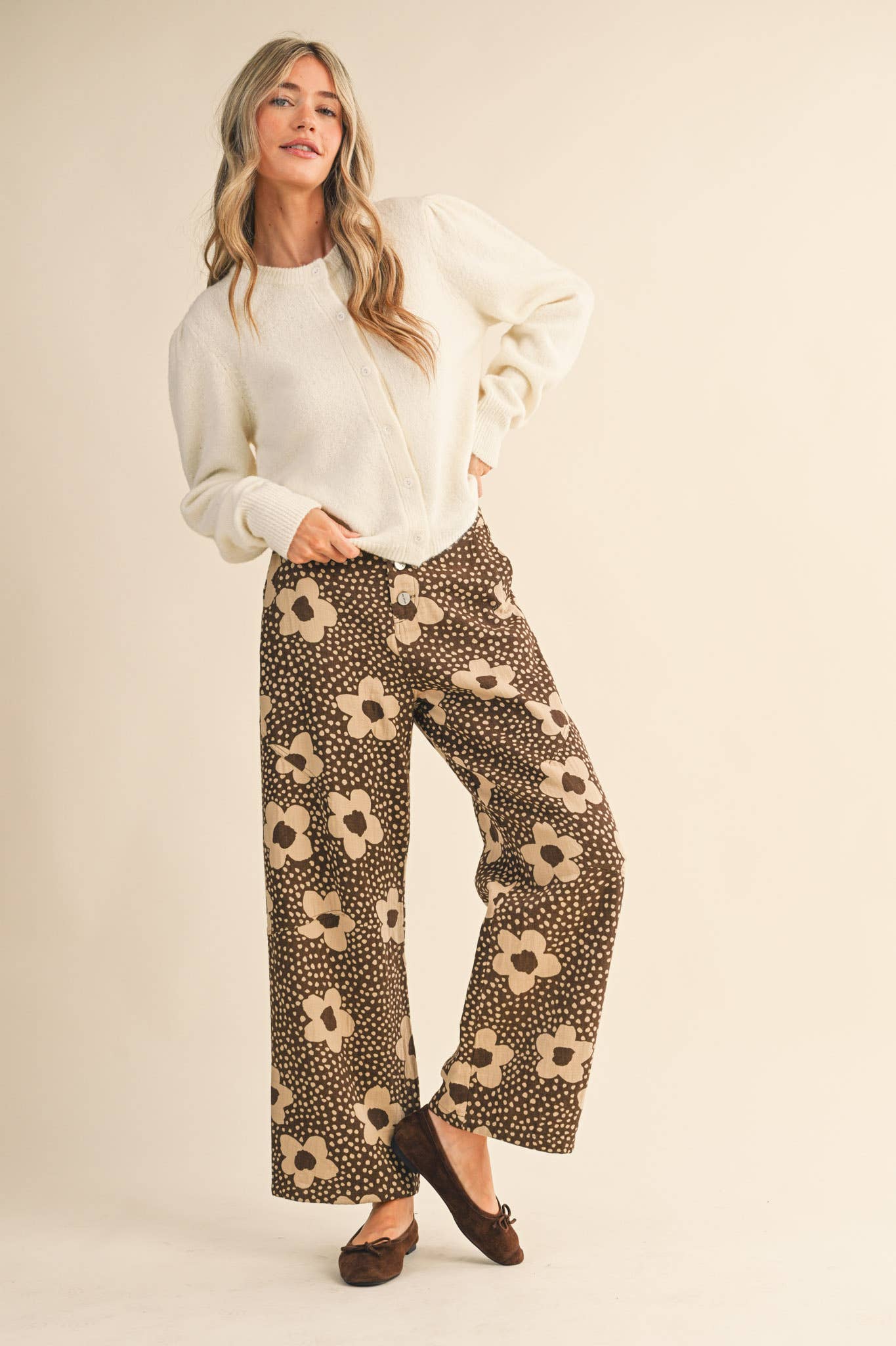 &MERCI - Wholesale Cardigan - Women's - LONG PUFF SLEEVE SWEATER CARDIGAN MSW1101811