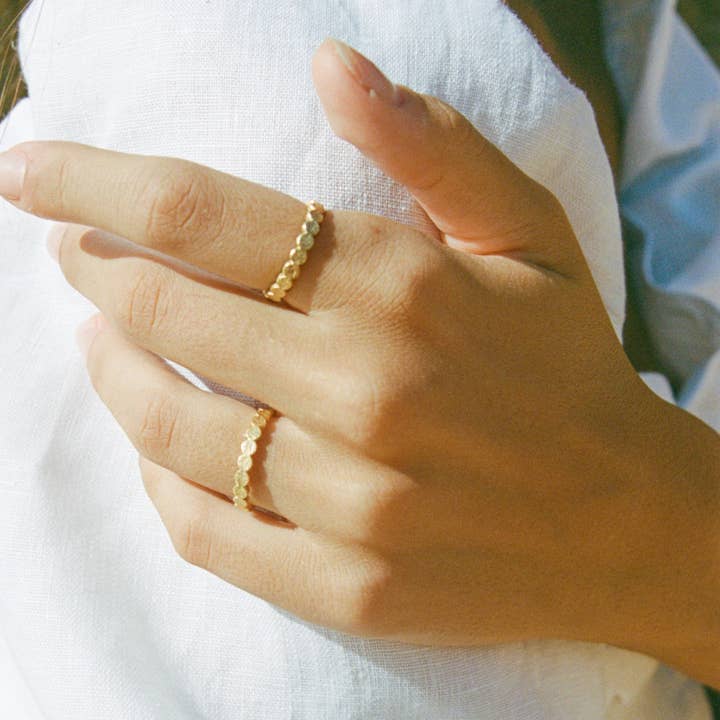 Agapée Jewelry - Wholesale Band/Stacked Ring - Anatole II Ring | Jewelry Gold Gift Waterproof2