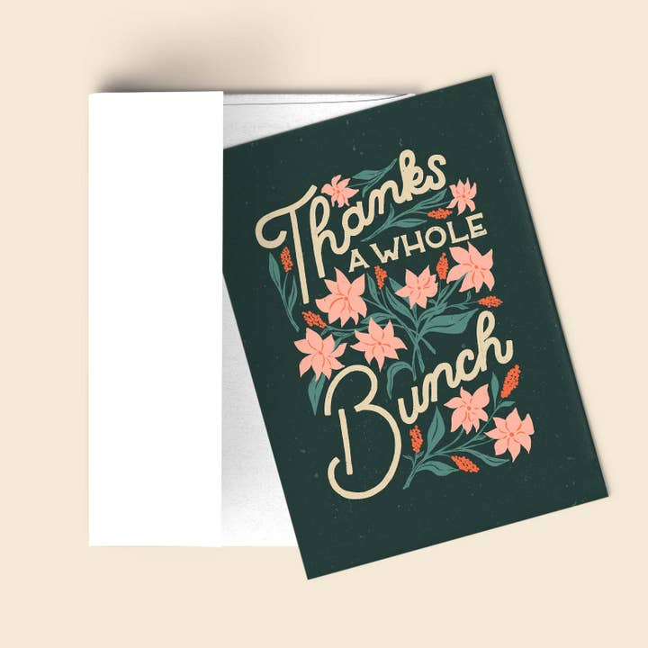 Vintage Botanisk Takkort - Tak en hel flok for engroshandel hos Liz Kohler Brown