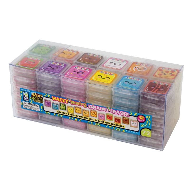 Geddes - Vendita all'ingrosso Gomma da cancellare - Gomme profumate modellabili Wacky Whiffs 72 pezzi8