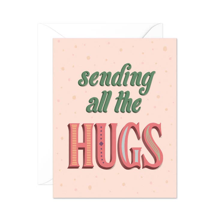Sending All the Hugs Thinking of You Card for wholesale by By Amanda Fitz