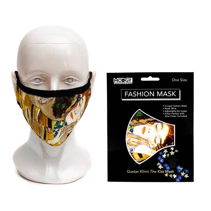 Modgy - Wholesale Protective Face Mask/Shield - Klimt The Kiss Fashion Mask1