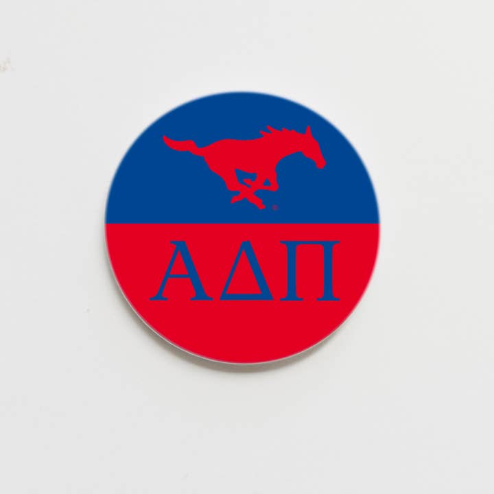 SMU Alpha Delta Pi Game Day Button for wholesale by Good Vibez Collegiate