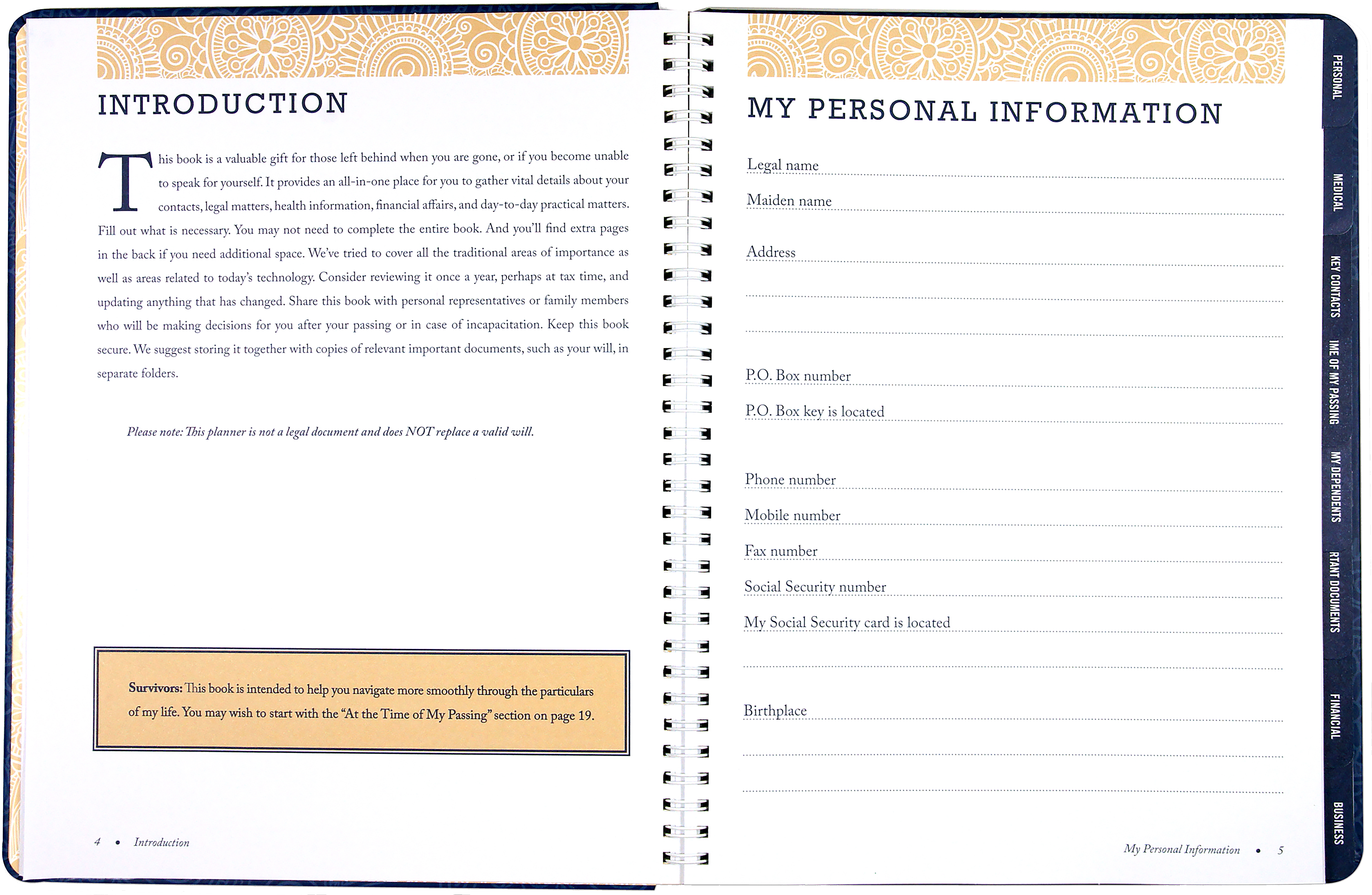 Peter Pauper Press - Wholesale Planner - I'm Dead, Now What? Organizer2