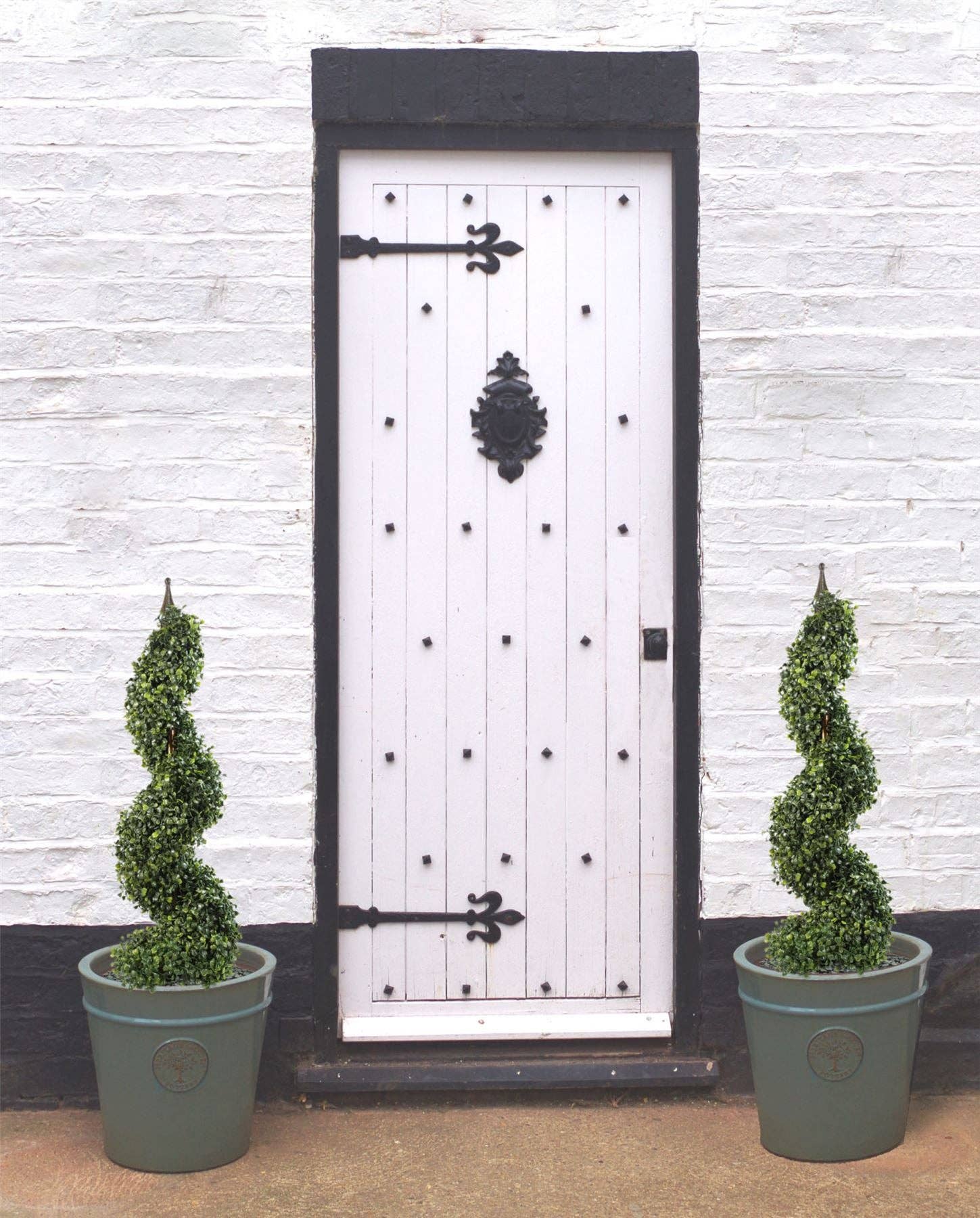 Leaf Design UK LTD - Wholesale Artificial plant - Boxwood Tower Tree Topiary Spiral Metal Top 90cm Tall1