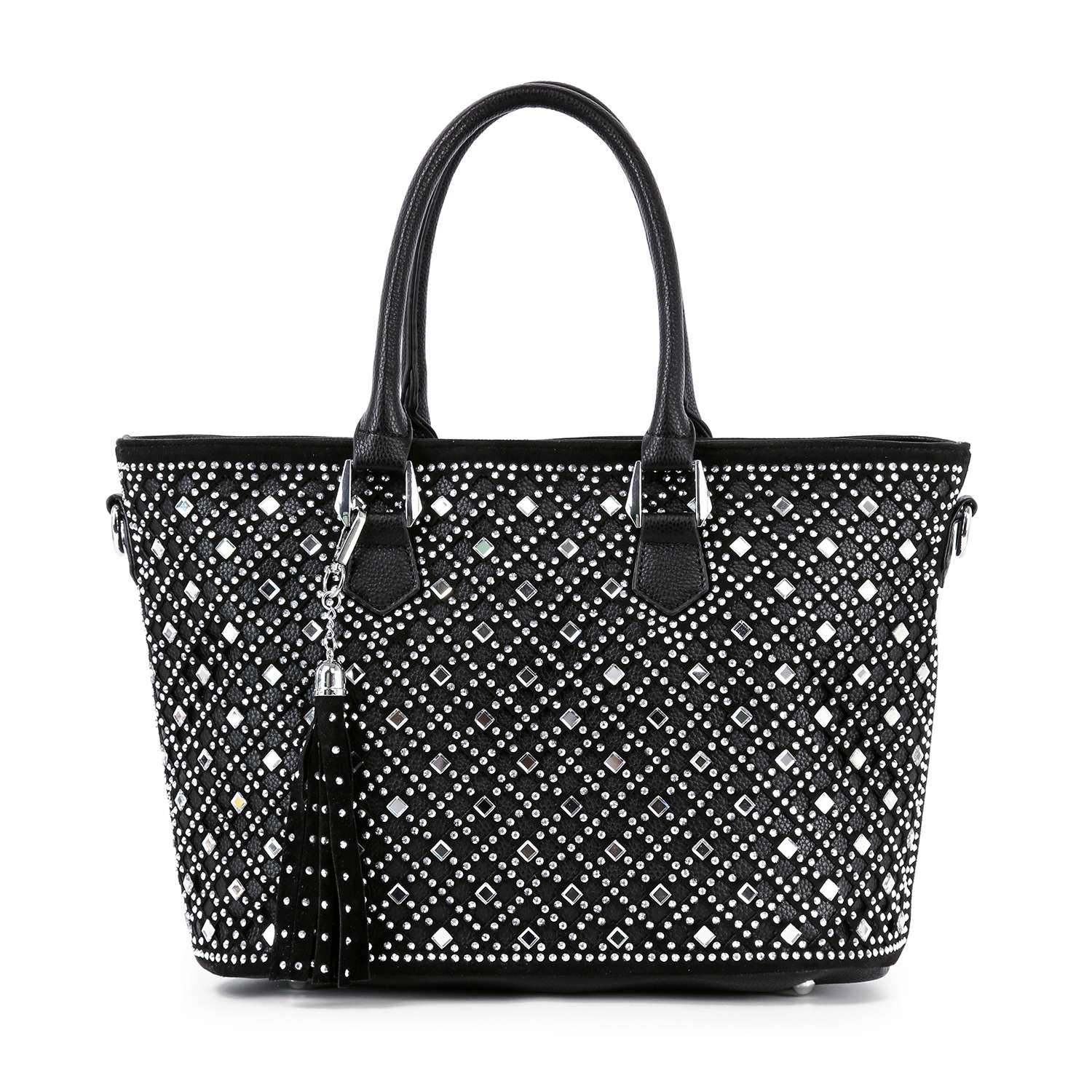 Handbag Express - Wholesale Tote Bag - Women's - Dazzling Rhinestone Shopper Style Tote3