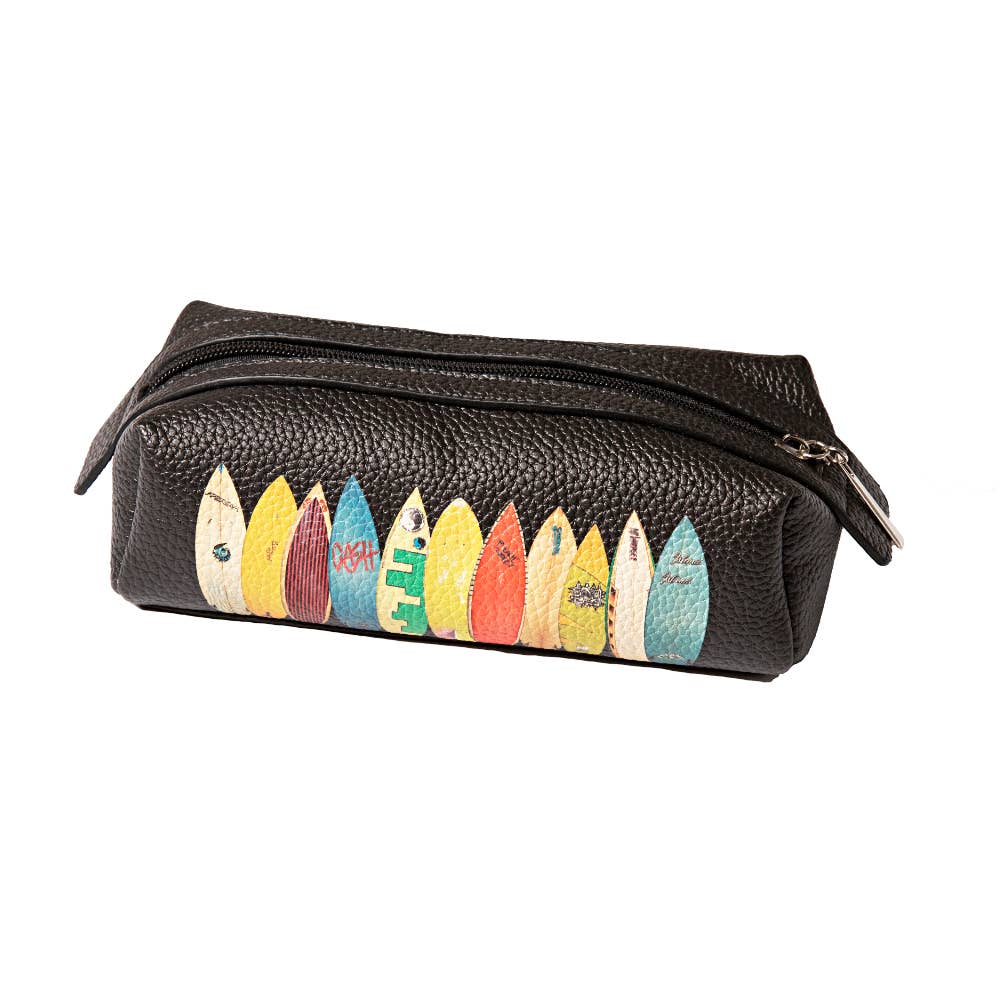 Noir Trousse de toilette mini Vintage Surf Boards en vente sur Faire0
