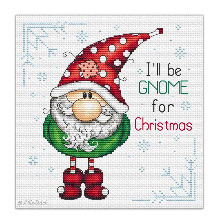 Weihnachtszwerg-Kreuzstich-Set für den Großhandel von AKxStitch