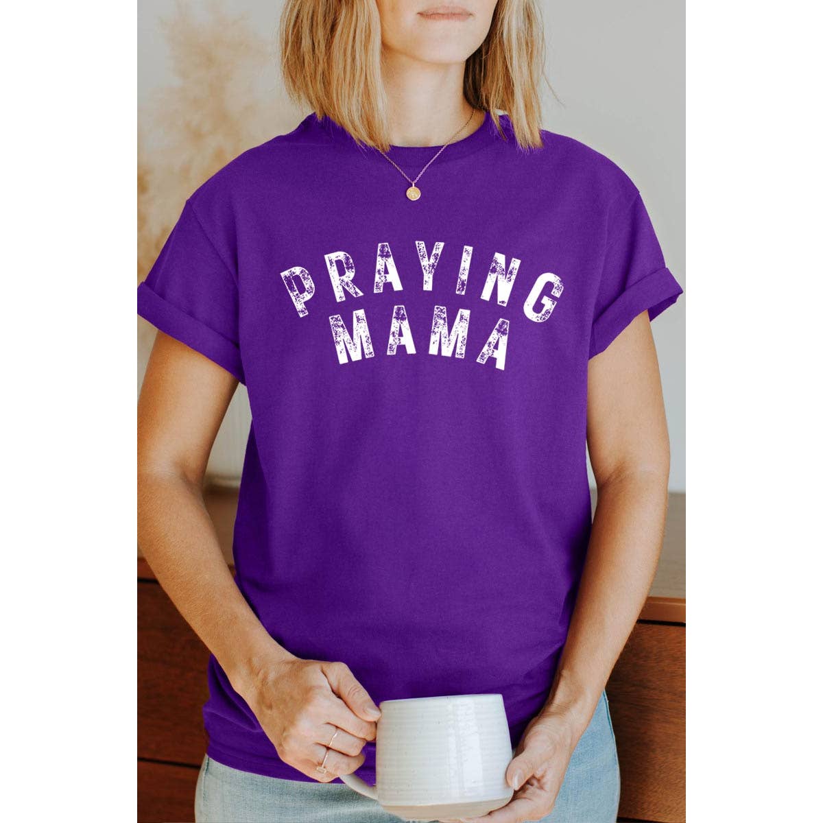 COLORBEAR - Wholesale T-Shirt (Graphic) - Women's - Praying Mama SVG God Christian Graphic Heavyweight T Shirts5