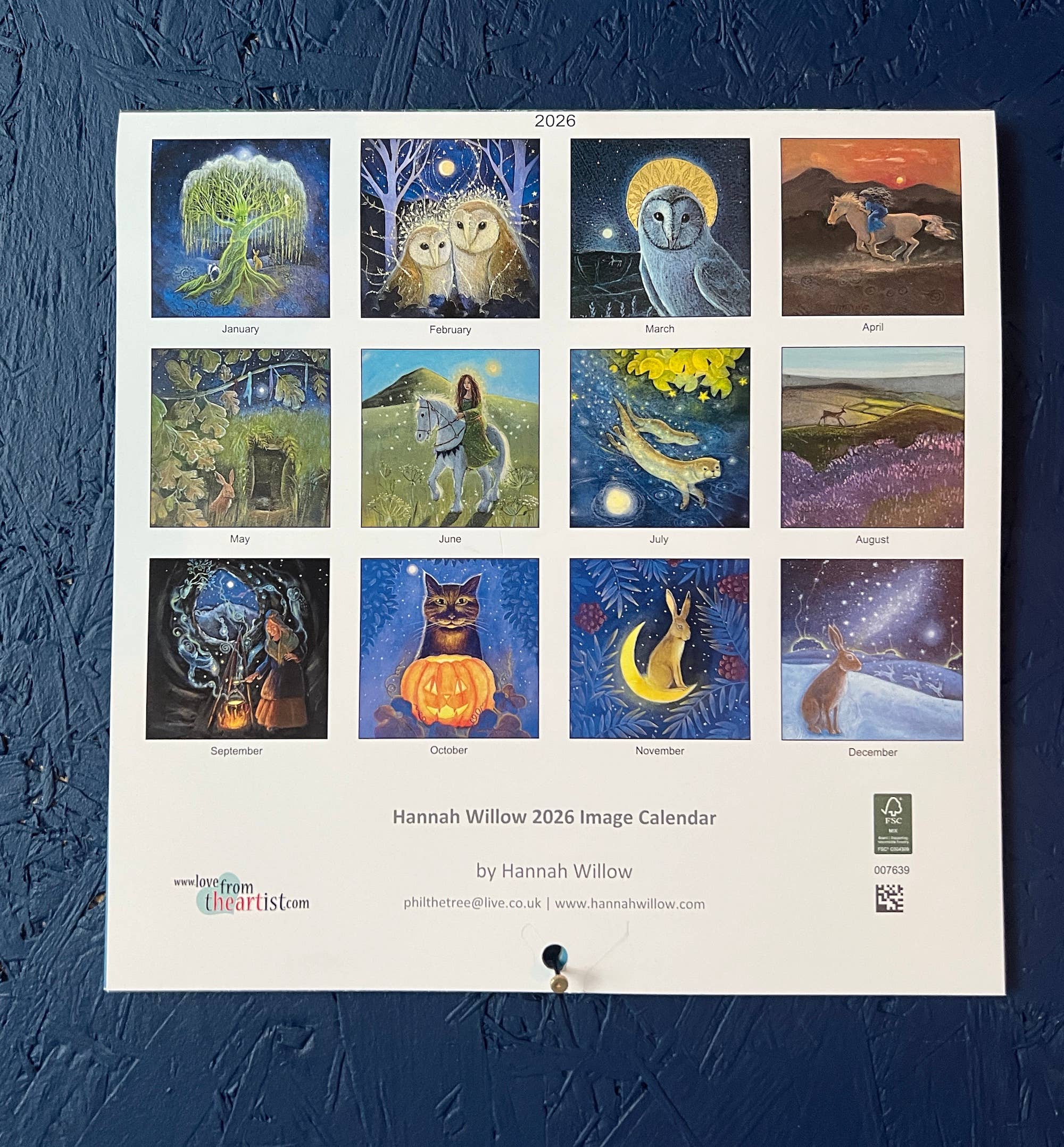 Hannah Willow Art - Wholesale Calendar - Hannah Willow 2026 Calendar1