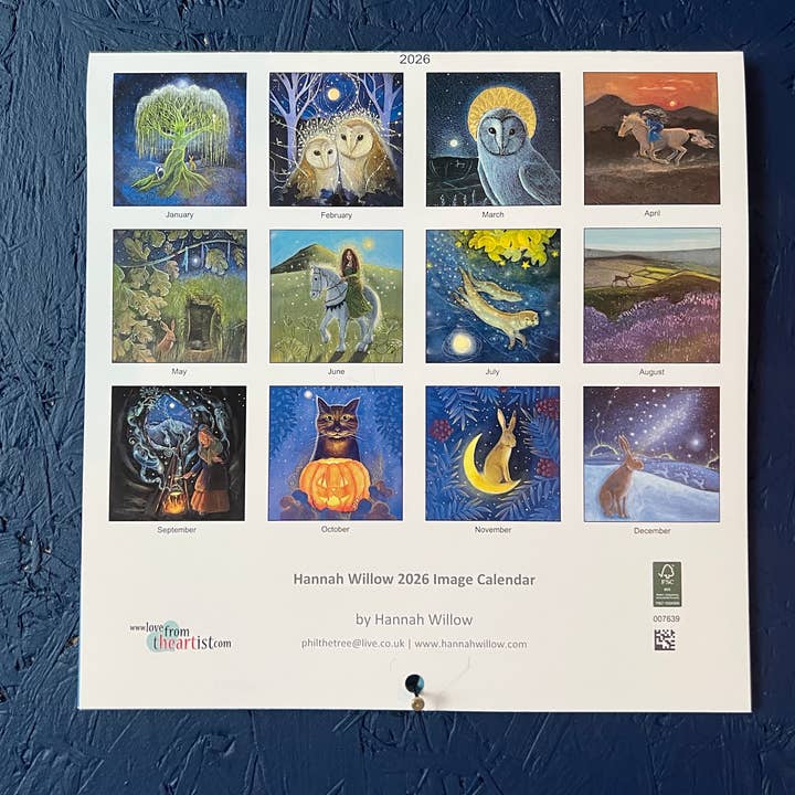 Hannah Willow Art - Wholesale Calendar - Hannah Willow 2026 Calendar1