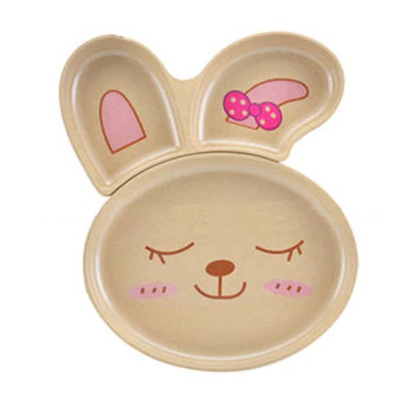 Rice Husk Collection - Husk Baby RABBIT Plate Collection (2 pc) for wholesale by Elegant Gifts