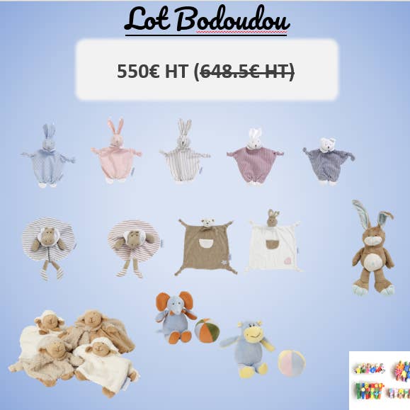 Lote Bodoudous por atacado de Les Bebes d'Elysea