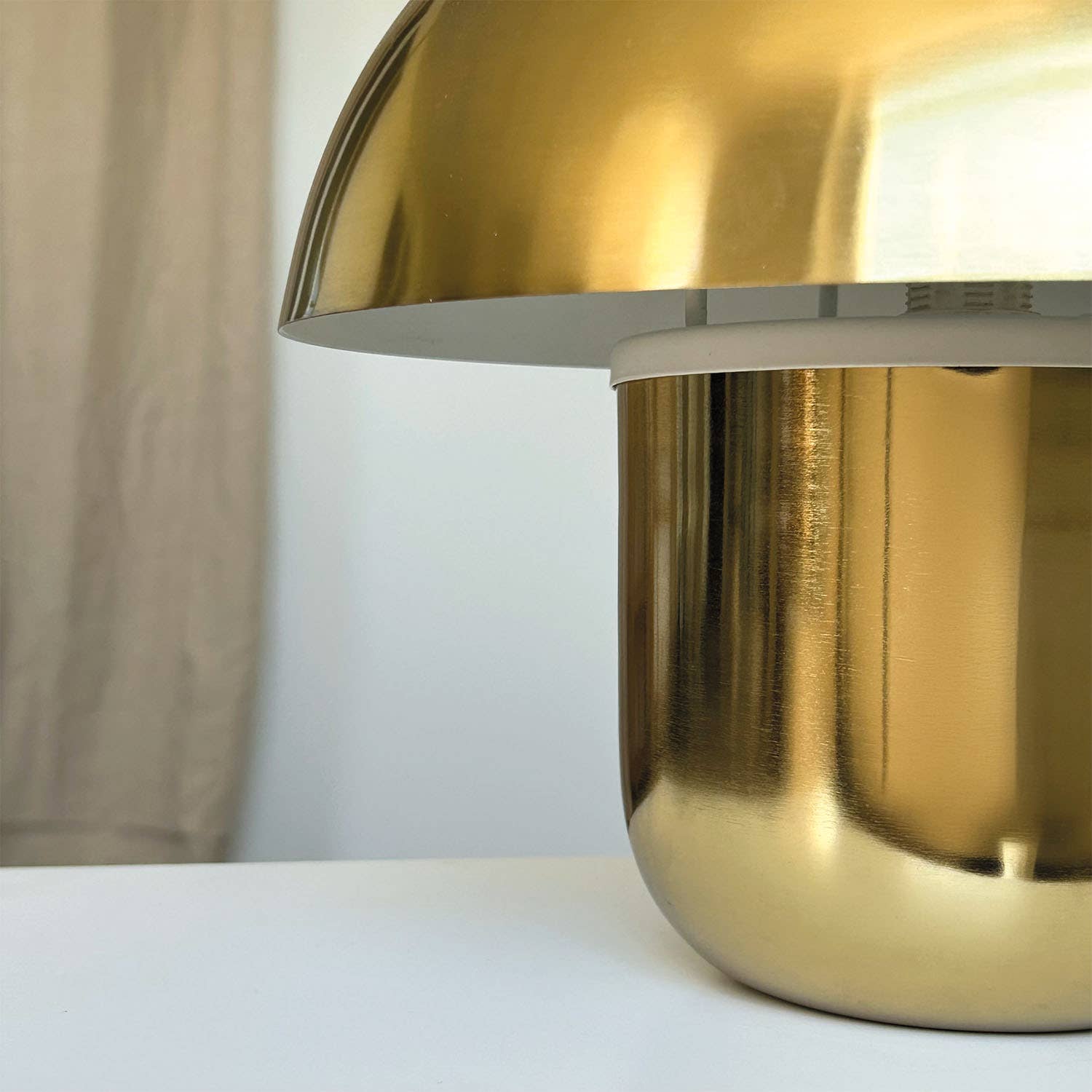 Opjet Paris – Großhandel Akzent-/Schreibtischleuchte – Pilzlampe PM goldfarben D30 H26cm3