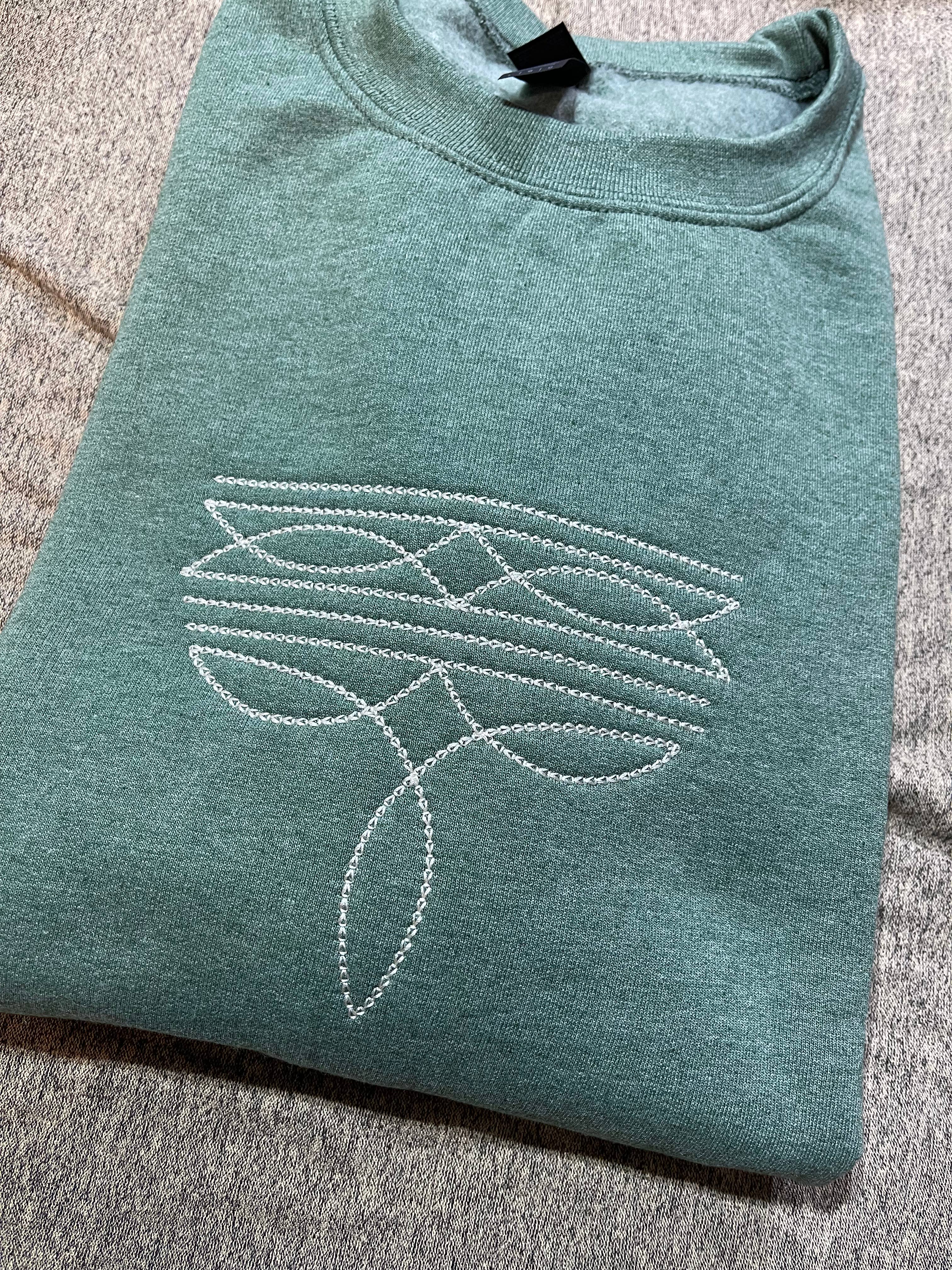 Basil & Burch - Wholesale Sweatshirt - Women's - Boot stitch Embroidred crewneck.