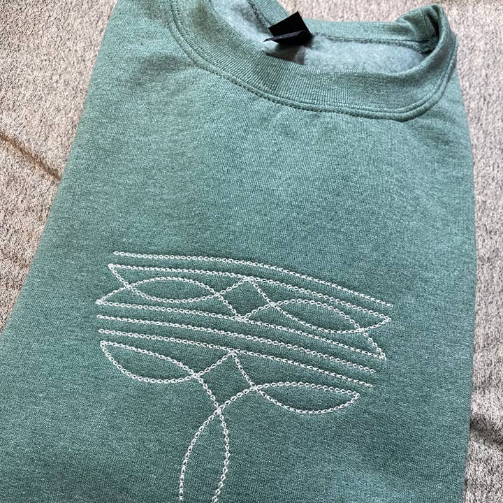 Basil & Burch - Wholesale Sweatshirt - Women's - Boot stitch Embroidred crewneck. 0