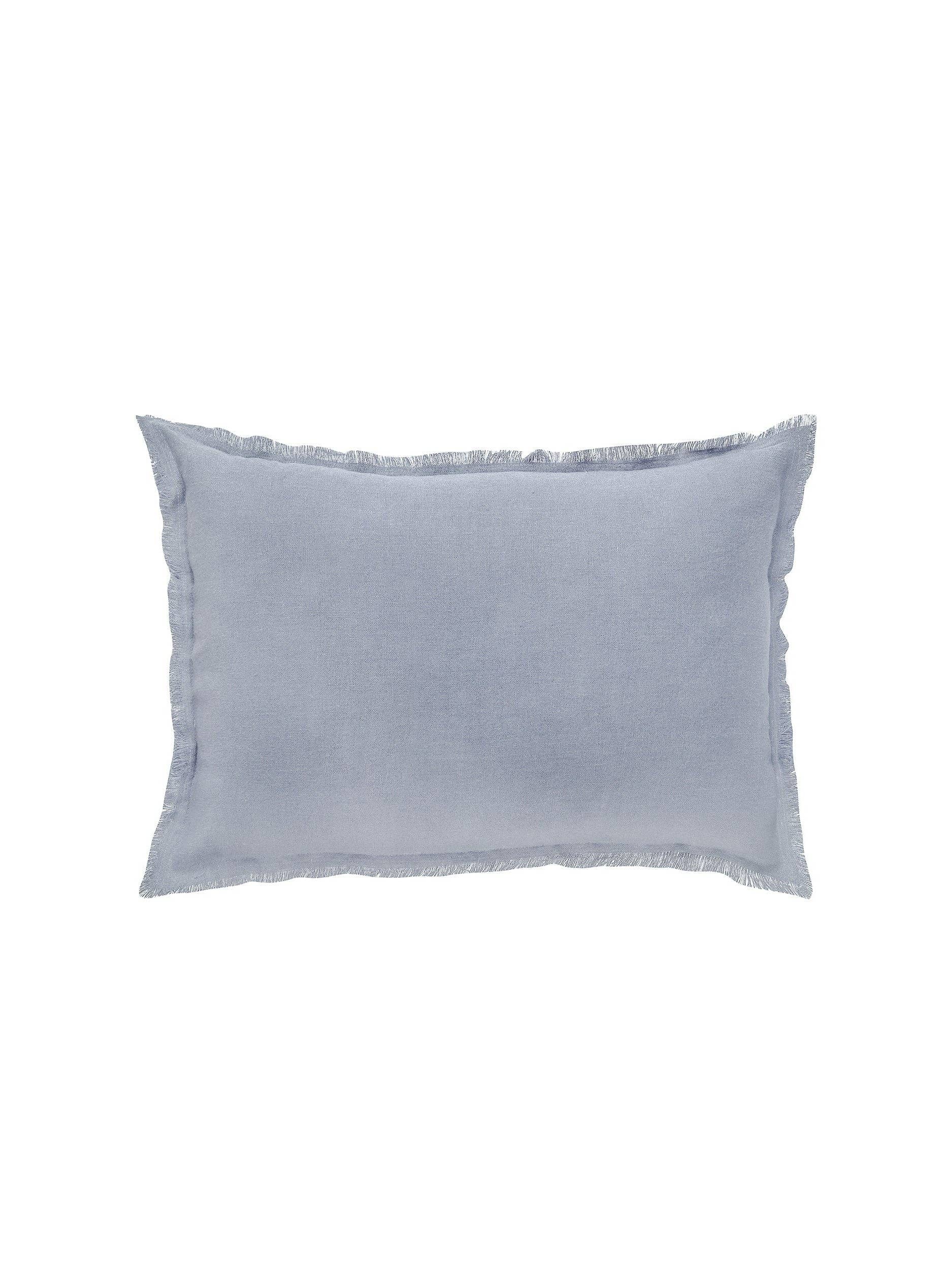 Anaya Home - Vendita all'ingrosso Cuscini decorativi - Cuscini in Lino Blu Chambray con Frange Blu7