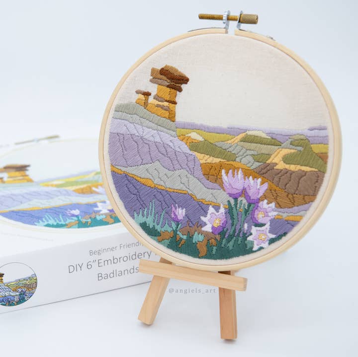 Badlands DIY Embroidery Kit for wholesale by Angiels Art