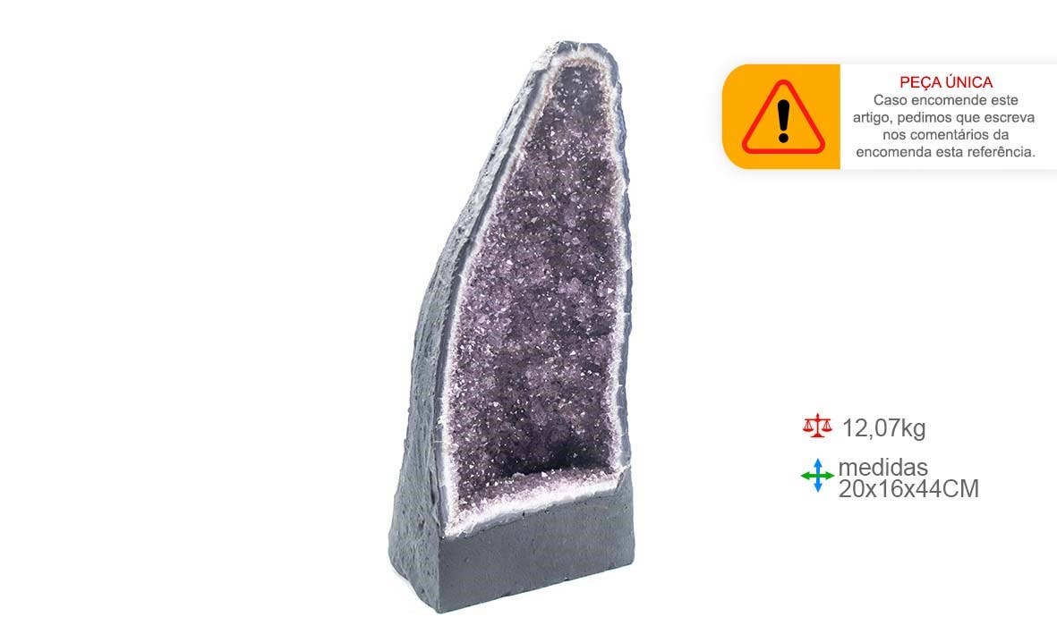 Esoterica Arte - Vente Pierre et cristal de spiritualité - Géode d'améthyste 20x16x44 cm - 12,07 kg0