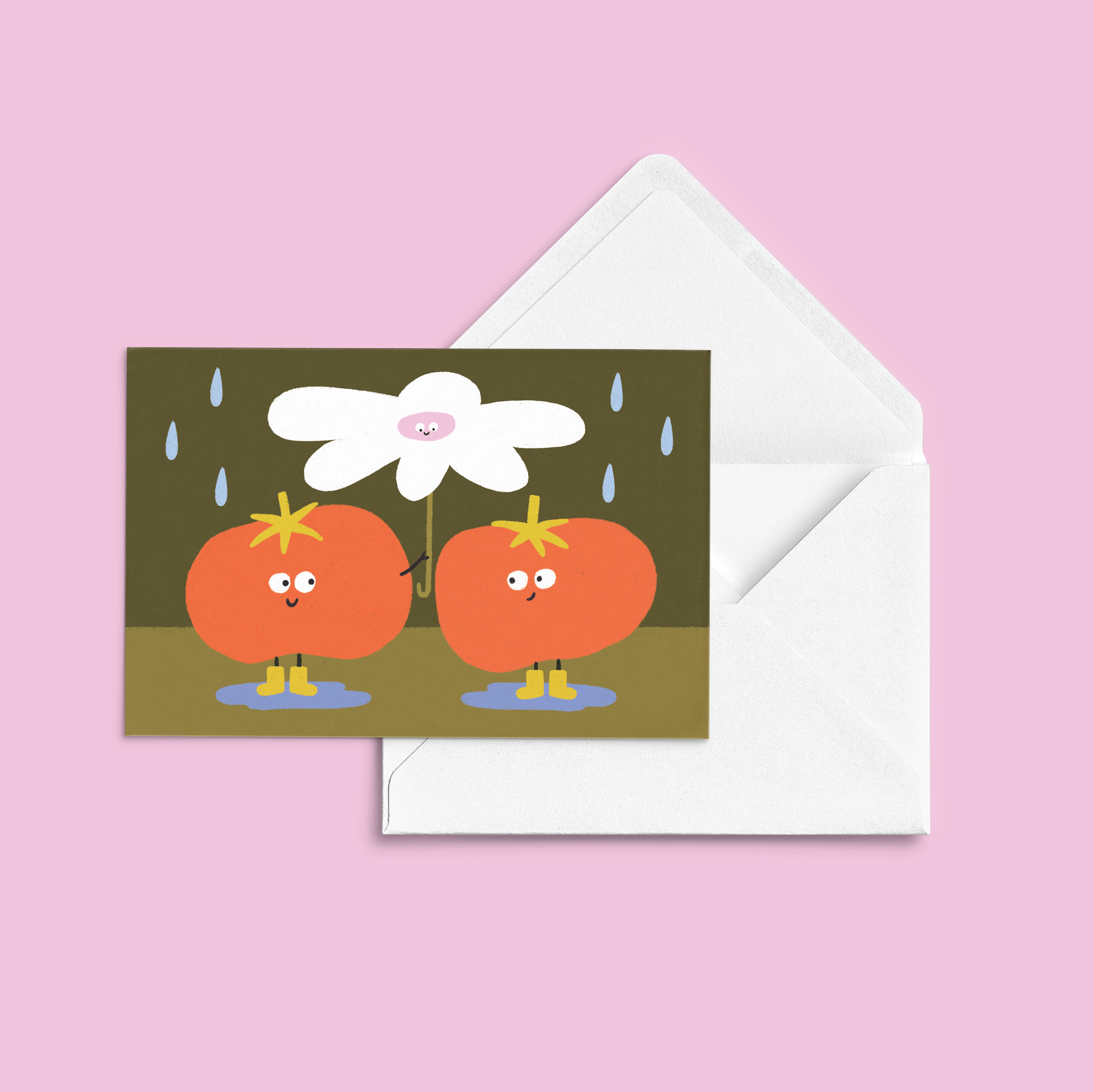 Anne-Julie Dudemaine - Wholesale Everyday Greeting Card - Carte de souhait 'Jour de pluie'0