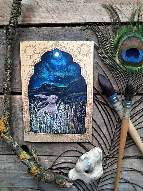 Noorderlicht wenskaart voor wholesale door Hannah Willow Art