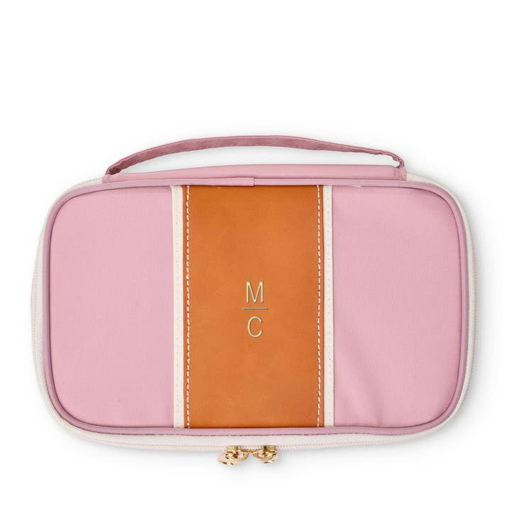 Boulevard - Wholesale Makeup/Cosmetic Bag - "Megan" Nylon and Leather Makeup Case (Personalizable)