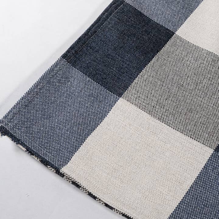 Old Lake George - Wholesale Tablecloth - Navy White Buffalo Check Plaid Table runner Tablecloth1