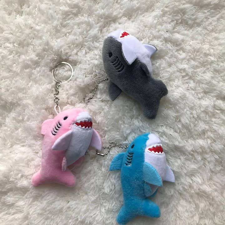 Plush Soft Stuffed Shark Keychain Toy In Bulk for wholesale by Buddha Yoga