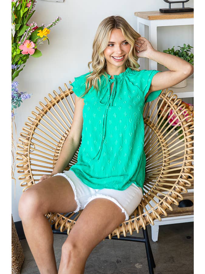 7th Ray - Venta al por mayor Blusa - Mujer - Blusa de Mujer con Lazo y Escote en V T513113