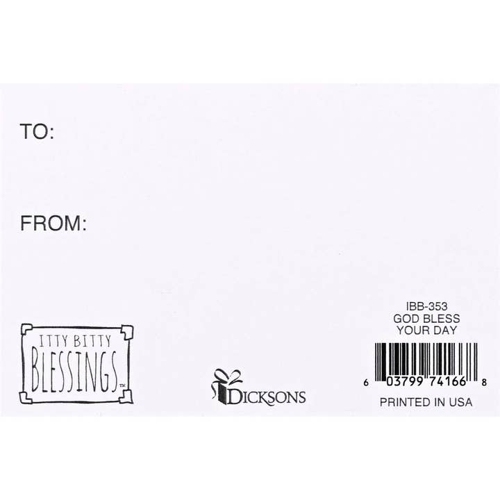 Cottage Garden - Wholesale Bookmark - Itty Bitty Card God Bless Your Day1