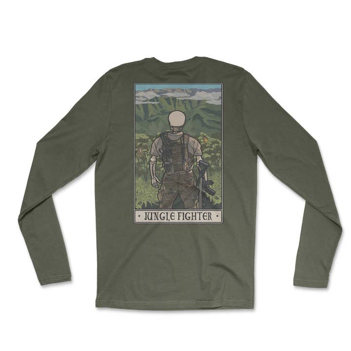 Maglia a Maniche Lunghe Jungle Fighter per la vendita all'ingrosso da parte di Platoon Daddy LLC