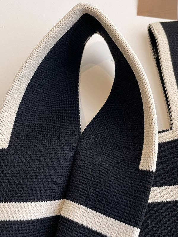 Sheer Trend - Vendita all'ingrosso Borsa tote - Donna - Borse a righe a contrasto di colore urbane5