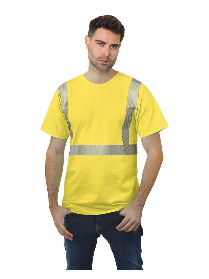 AST Sportswear - Wholesale Safety shirt – Men's - Hi Vis Tee 100 % Co Segmented19