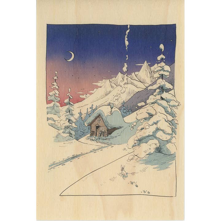 Wood Postcard Ride Refuge for wholesale by Woodhi