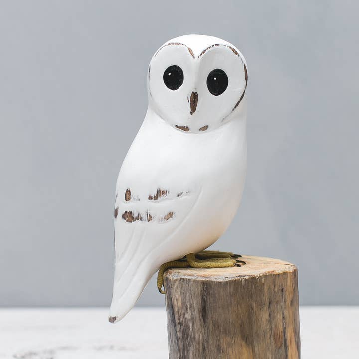 Owl - Barn Baby - 8"H -Wooden Ornament for wholesale by Aviologie